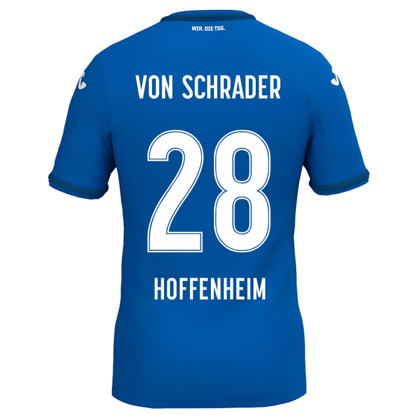 Kinder Lina Von Schrader #28 Königsblau Heimtrikot Trikot 2024/25 T-Shirt Belgien