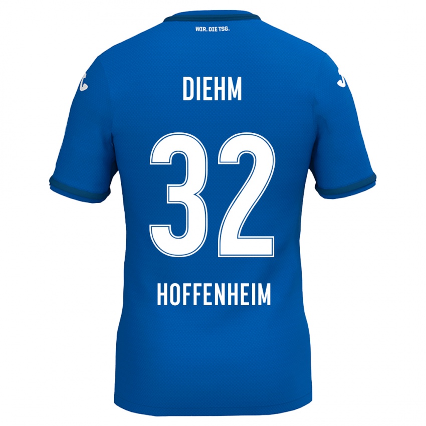 Kinder Vanessa Diehm #32 Königsblau Heimtrikot Trikot 2024/25 T-Shirt Belgien