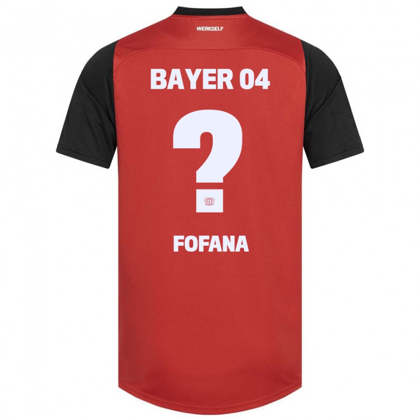 Kinder Sadik Fofana #0 Rot Schwarz Heimtrikot Trikot 2024/25 T-Shirt Belgien