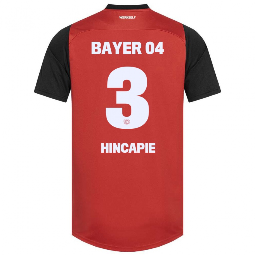 Kinder Piero Hincapié #3 Rot Schwarz Heimtrikot Trikot 2024/25 T-Shirt Belgien