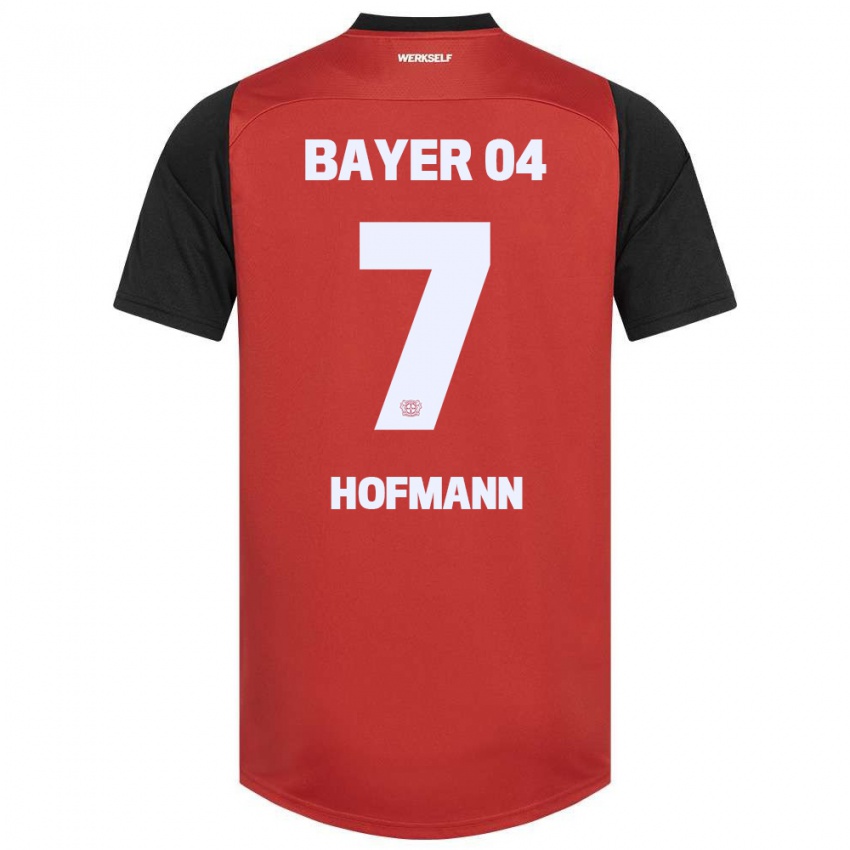 Kinder Jonas Hofmann #7 Rot Schwarz Heimtrikot Trikot 2024/25 T-Shirt Belgien