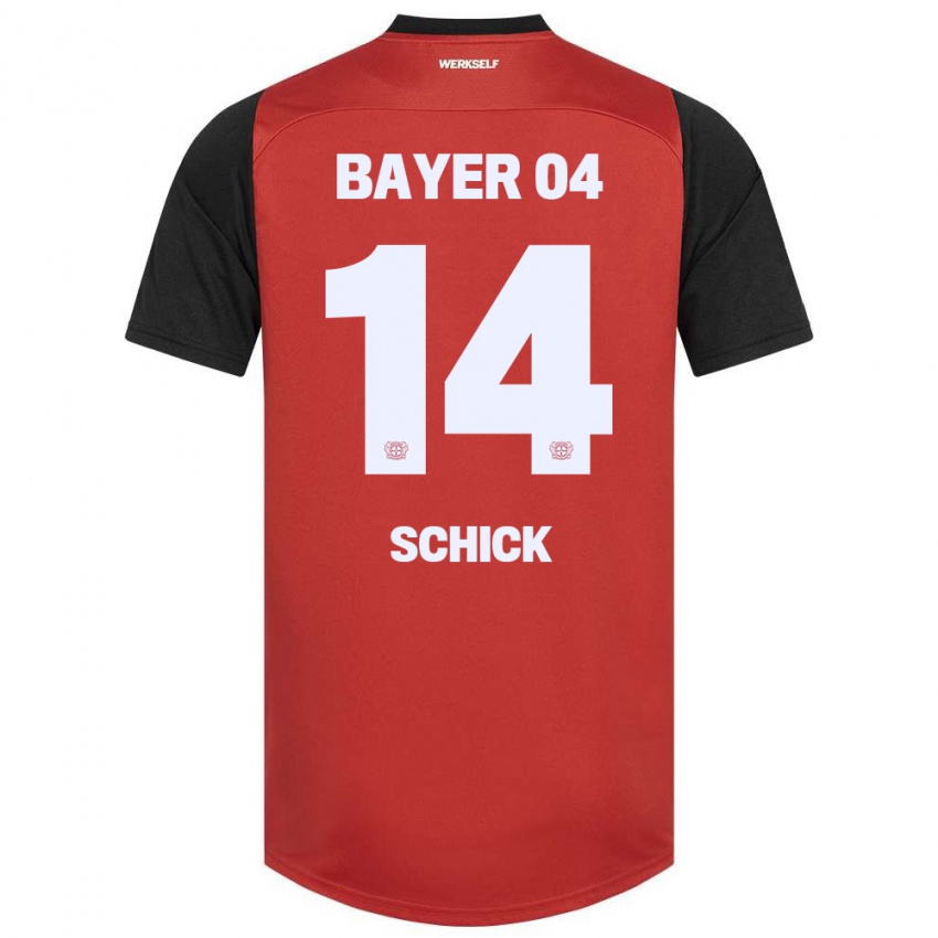 Kinder Patrik Schick #14 Rot Schwarz Heimtrikot Trikot 2024/25 T-Shirt Belgien