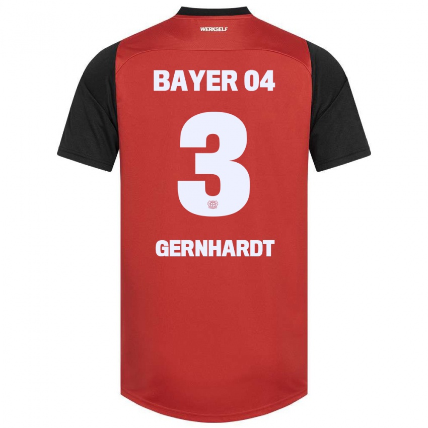 Kinder Nils Gernhardt #3 Rot Schwarz Heimtrikot Trikot 2024/25 T-Shirt Belgien