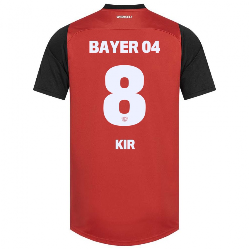 Kinder Burak Kir #8 Rot Schwarz Heimtrikot Trikot 2024/25 T-Shirt Belgien