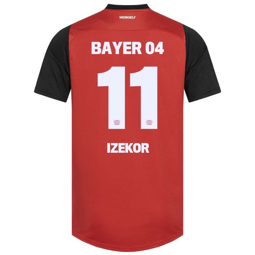 Kinderen Ken Izekor #11 Rood Zwart Thuisshirt Thuistenue 2024/25 T-Shirt België