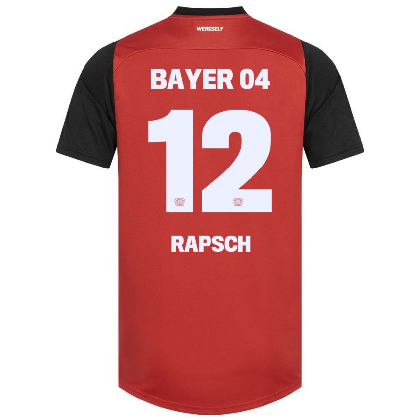 Kinderen Simeon Rapsch #12 Rood Zwart Thuisshirt Thuistenue 2024/25 T-Shirt België