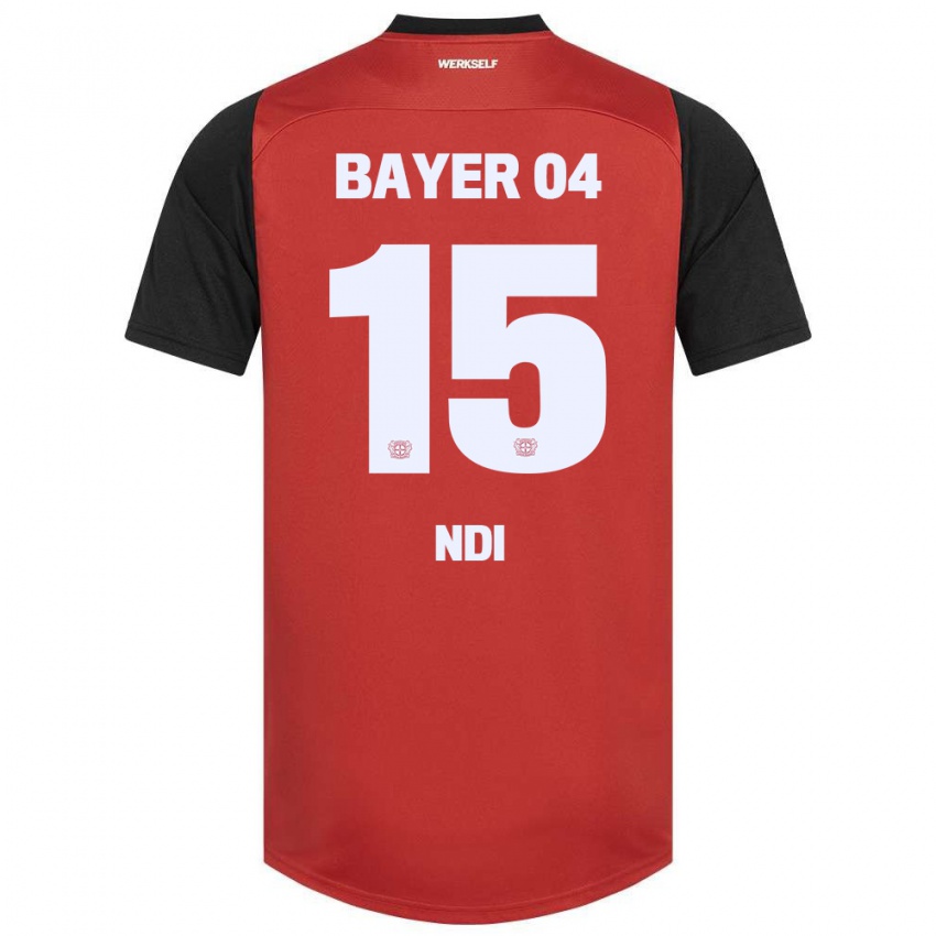 Kinder Bradley Ndi #15 Rot Schwarz Heimtrikot Trikot 2024/25 T-Shirt Belgien