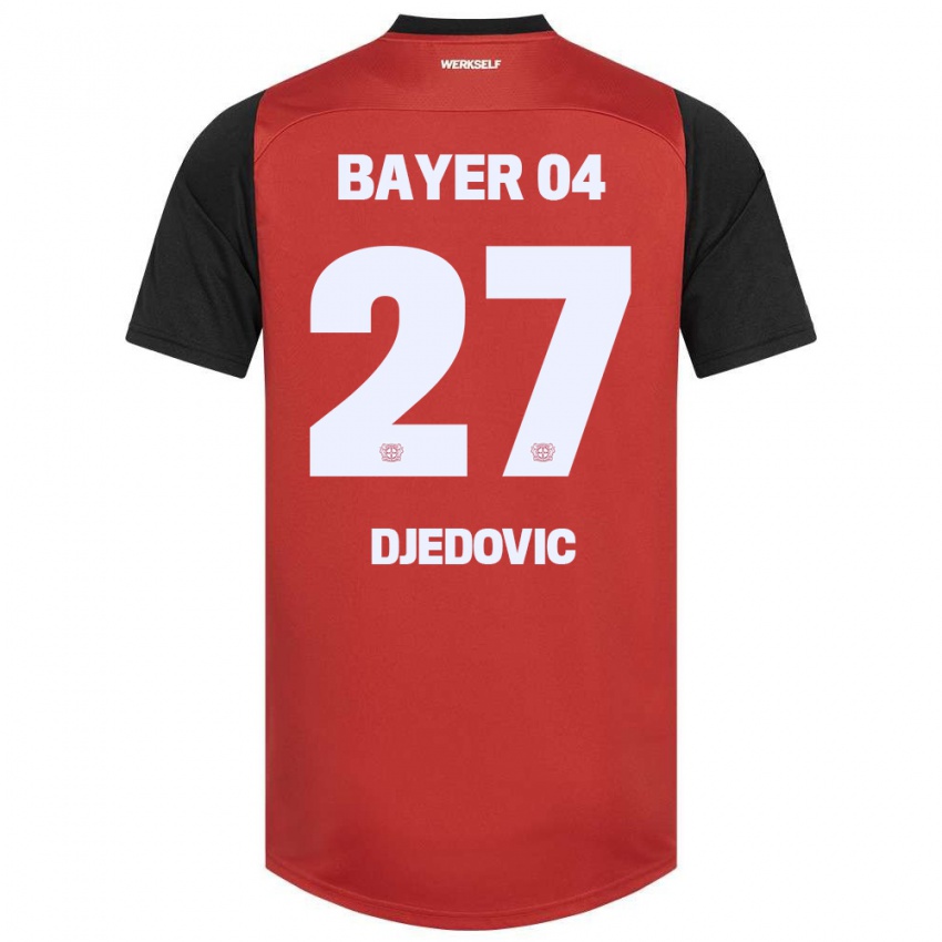 Kinderen Seldin Djedovic #27 Rood Zwart Thuisshirt Thuistenue 2024/25 T-Shirt België