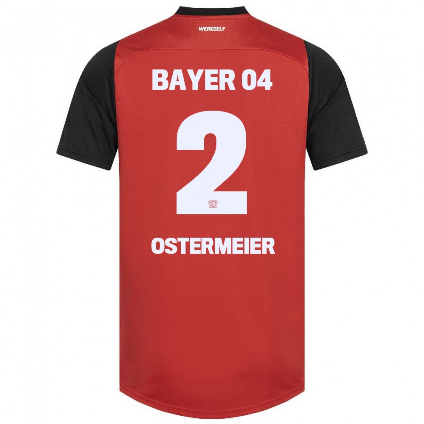 Kinderen Selina Ostermeier #2 Rood Zwart Thuisshirt Thuistenue 2024/25 T-Shirt België