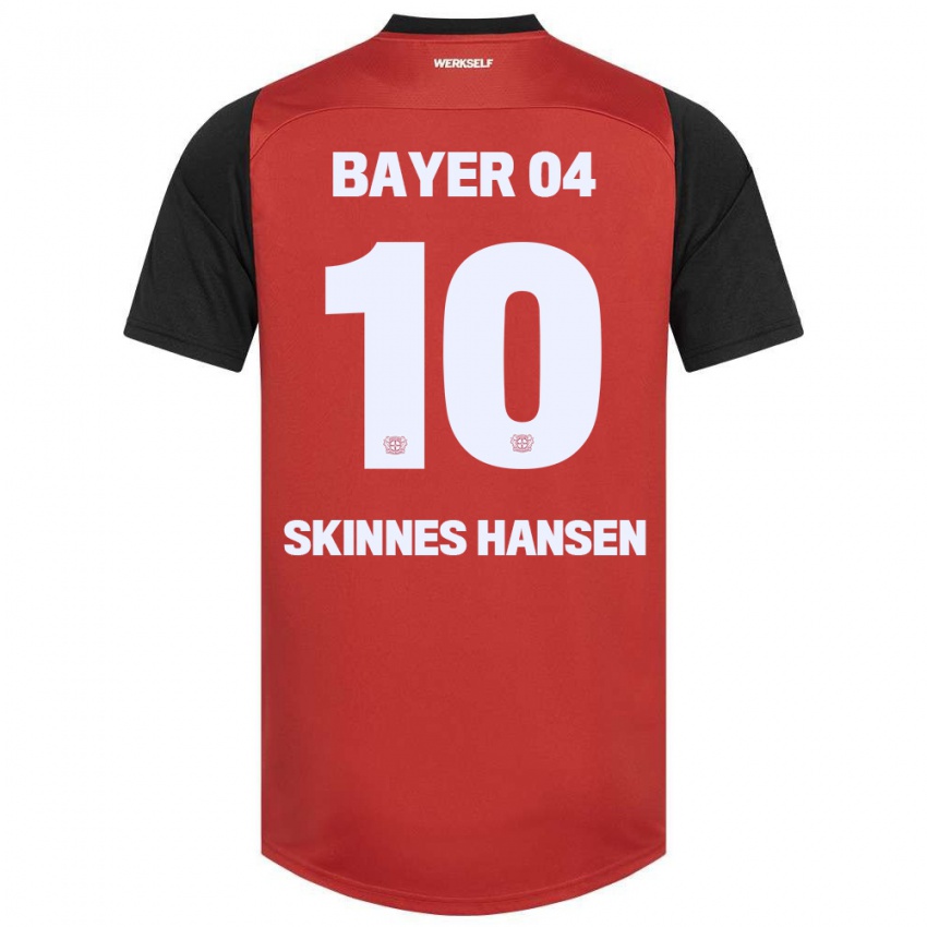 Kinder Synne Skinnes Hansen #10 Rot Schwarz Heimtrikot Trikot 2024/25 T-Shirt Belgien