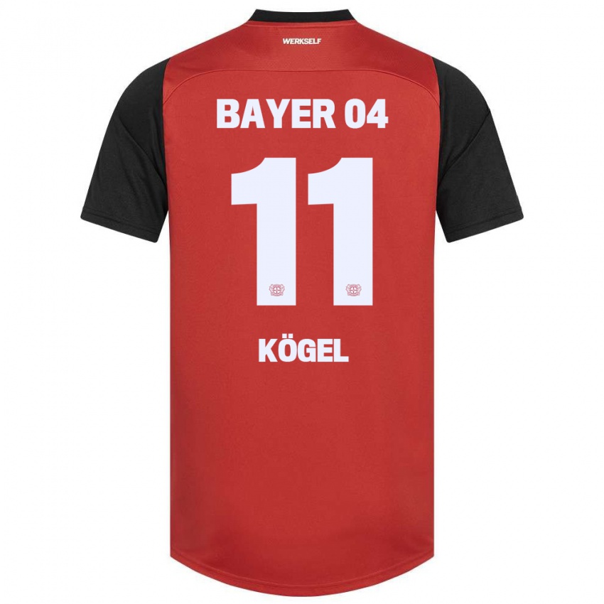 Kinder Kristin Kögel #11 Rot Schwarz Heimtrikot Trikot 2024/25 T-Shirt Belgien