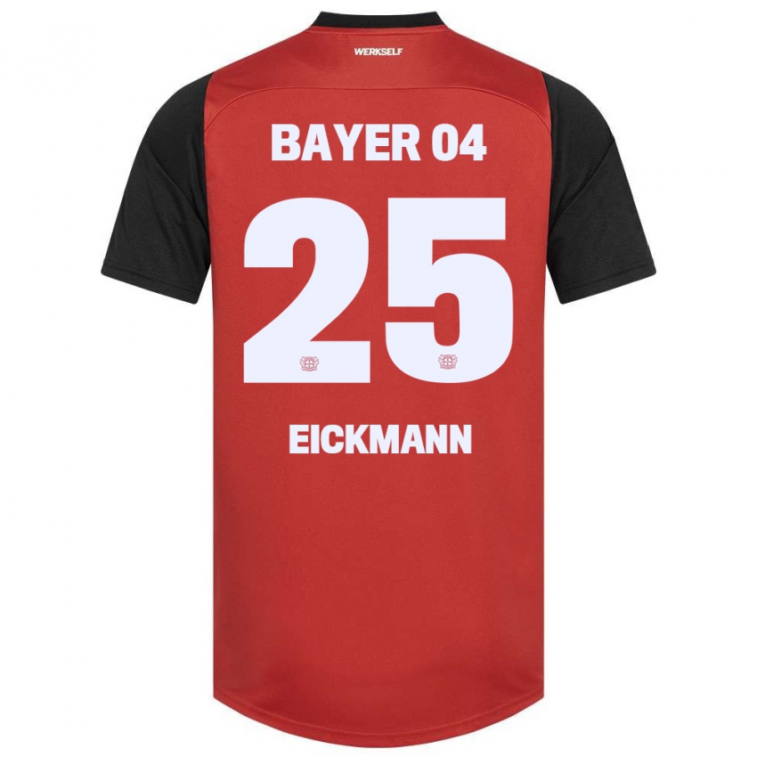 Kinder Mia Eickmann #25 Rot Schwarz Heimtrikot Trikot 2024/25 T-Shirt Belgien