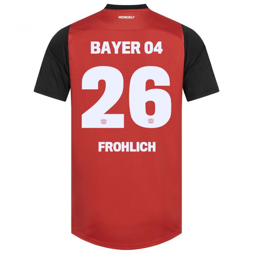 Kinder Clara Fröhlich #26 Rot Schwarz Heimtrikot Trikot 2024/25 T-Shirt Belgien