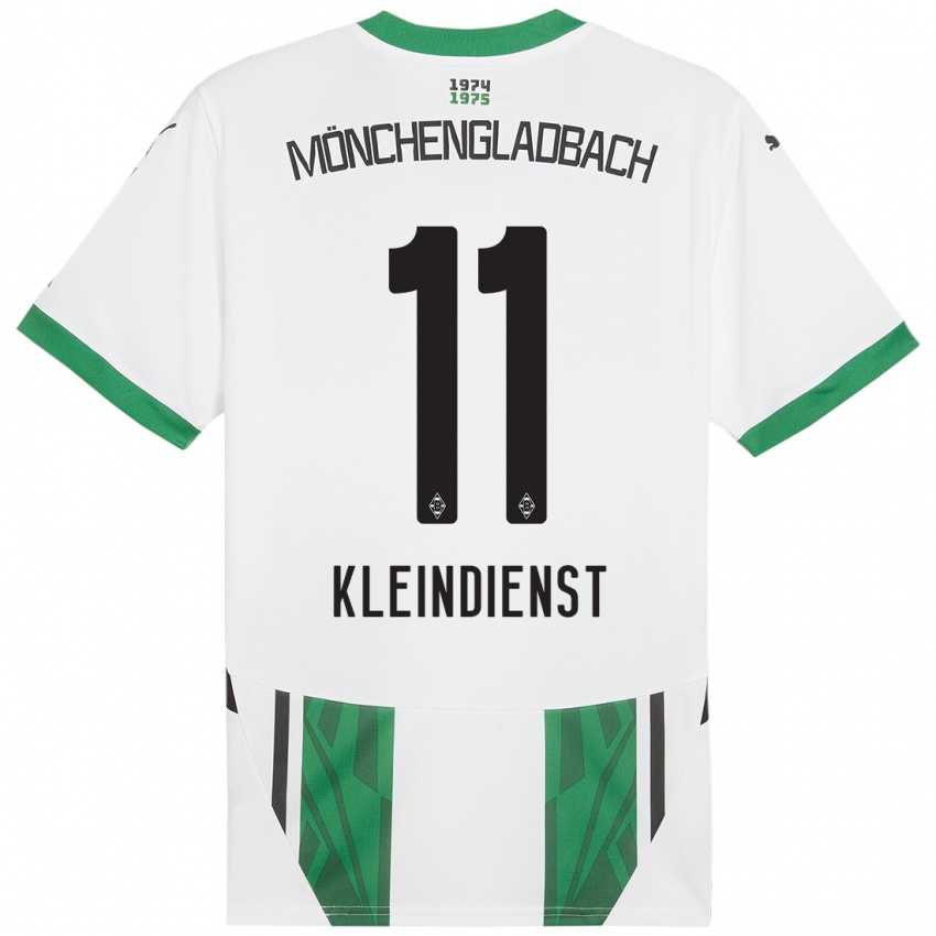 Enfant Maillot Tim Kleindienst #11 Blanc Vert Tenues Domicile 2024/25 T-Shirt Belgique