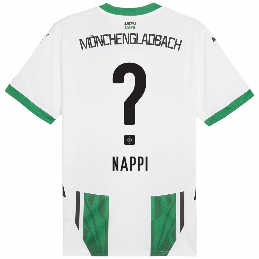 Enfant Maillot Johann Deumi Nappi #0 Blanc Vert Tenues Domicile 2024/25 T-Shirt Belgique