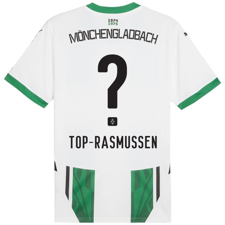 Enfant Maillot Tristan Top-Rasmussen #0 Blanc Vert Tenues Domicile 2024/25 T-Shirt Belgique