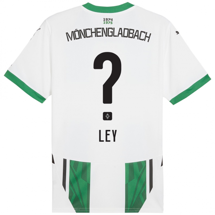 Enfant Maillot Marlon Ley #0 Blanc Vert Tenues Domicile 2024/25 T-Shirt Belgique