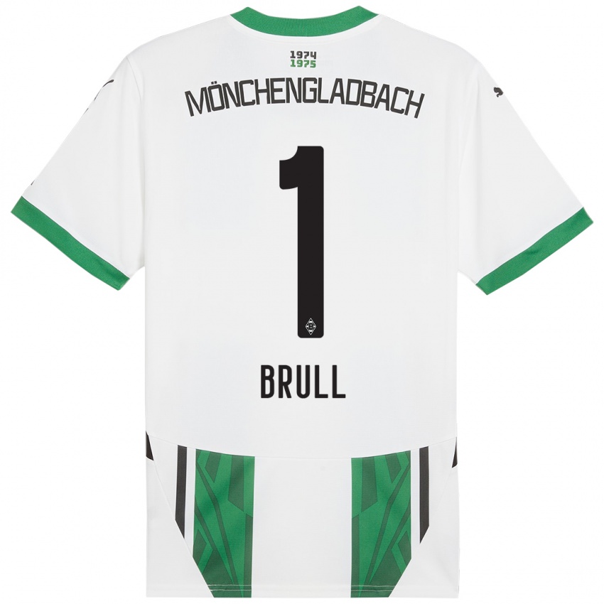 Kinder Maximilian Brüll #1 Weiß Grün Heimtrikot Trikot 2024/25 T-Shirt Belgien