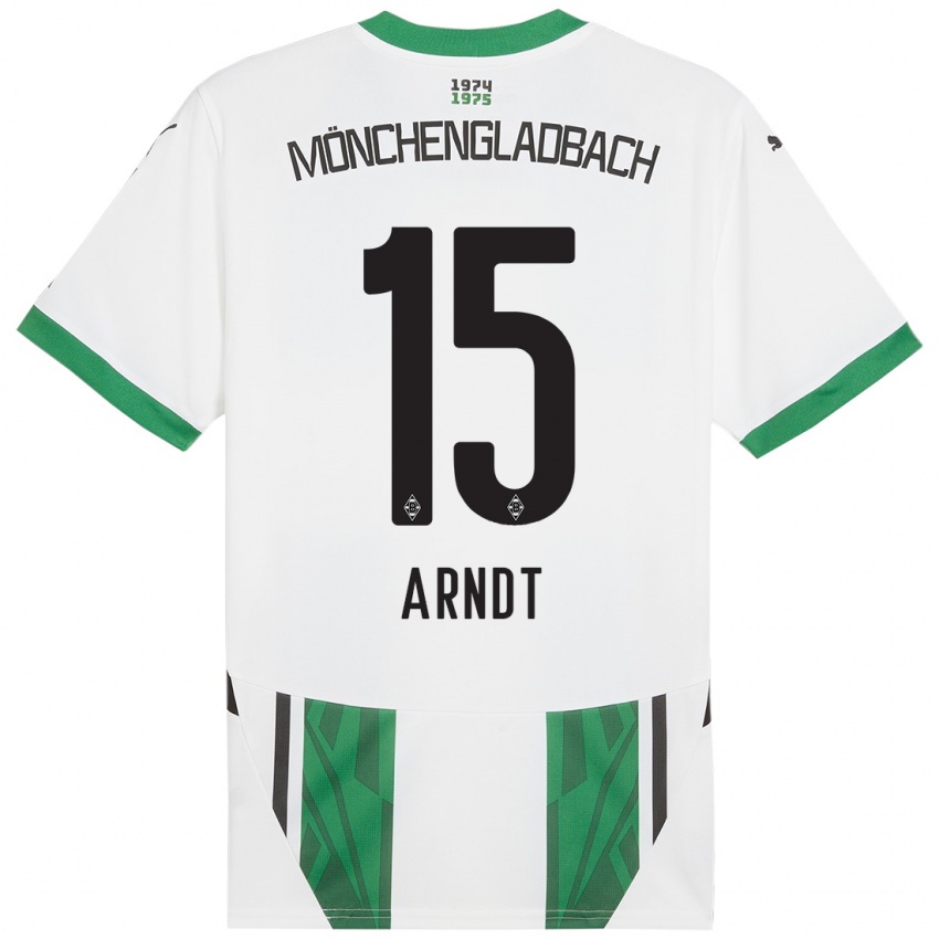 Kinderen Leo Arndt #15 Wit Groen Thuisshirt Thuistenue 2024/25 T-Shirt België