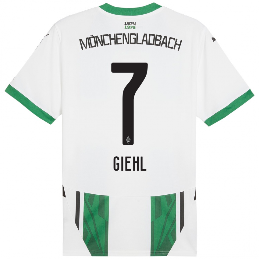 Enfant Maillot Madita Giehl #7 Blanc Vert Tenues Domicile 2024/25 T-Shirt Belgique