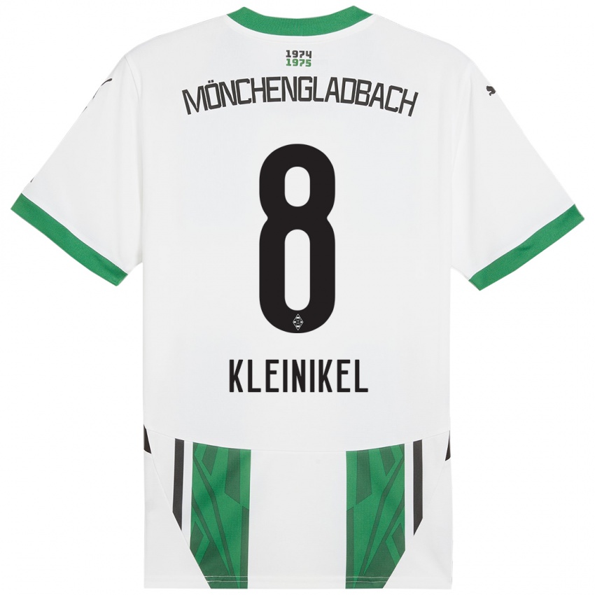 Enfant Maillot Nadja Kleinikel #8 Blanc Vert Tenues Domicile 2024/25 T-Shirt Belgique