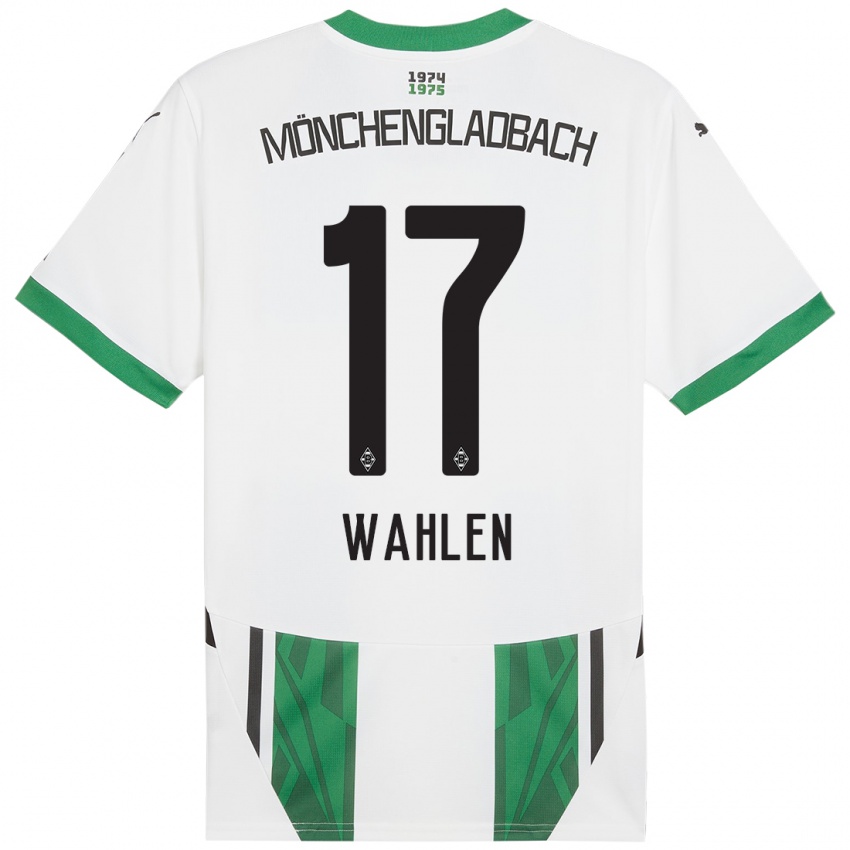 Enfant Maillot Vanessa Wahlen #17 Blanc Vert Tenues Domicile 2024/25 T-Shirt Belgique