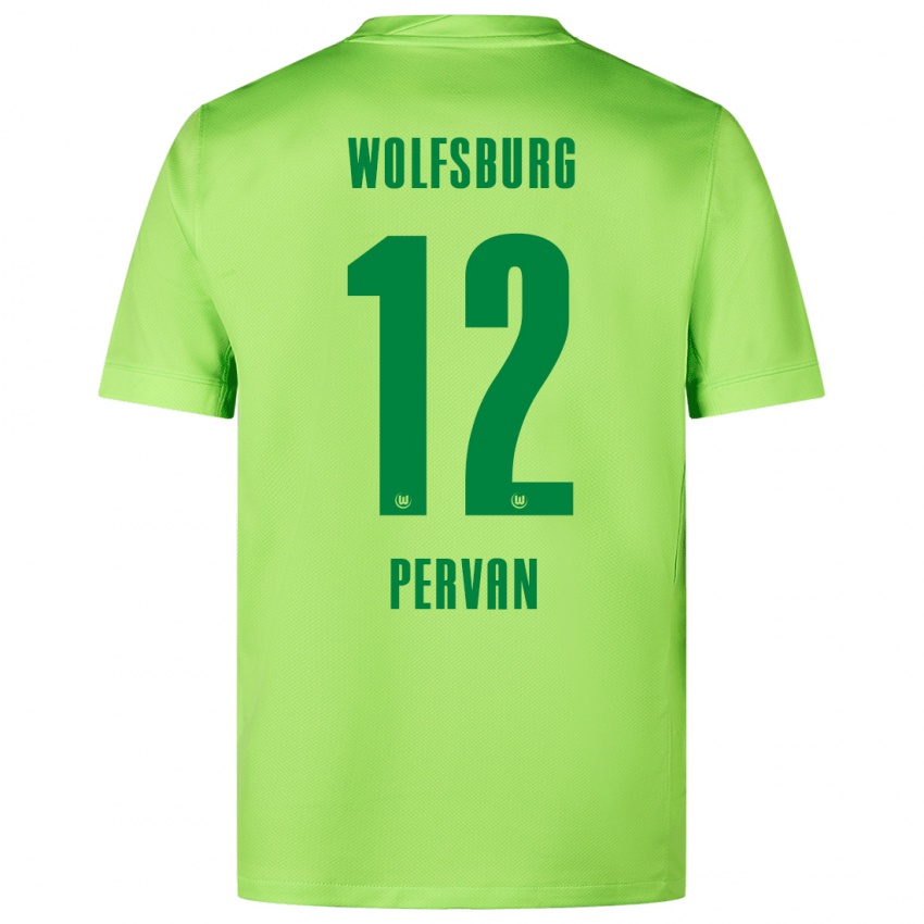 Kinder Pavao Pervan #12 Fluoreszierendes Grün Heimtrikot Trikot 2024/25 T-Shirt Belgien