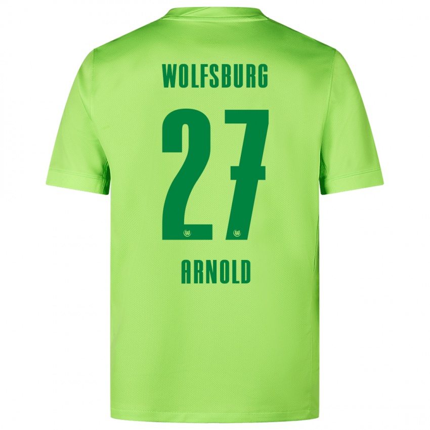 Kinder Maximilian Arnold #27 Fluoreszierendes Grün Heimtrikot Trikot 2024/25 T-Shirt Belgien