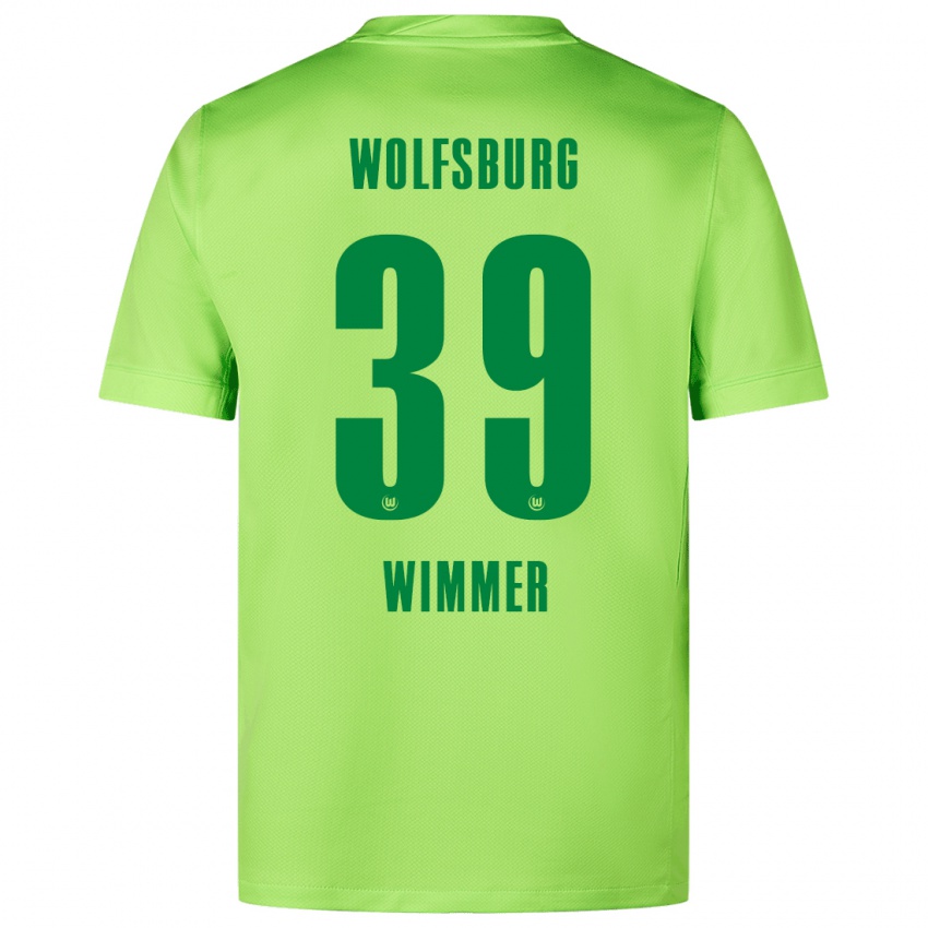 Kinder Patrick Wimmer #39 Fluoreszierendes Grün Heimtrikot Trikot 2024/25 T-Shirt Belgien