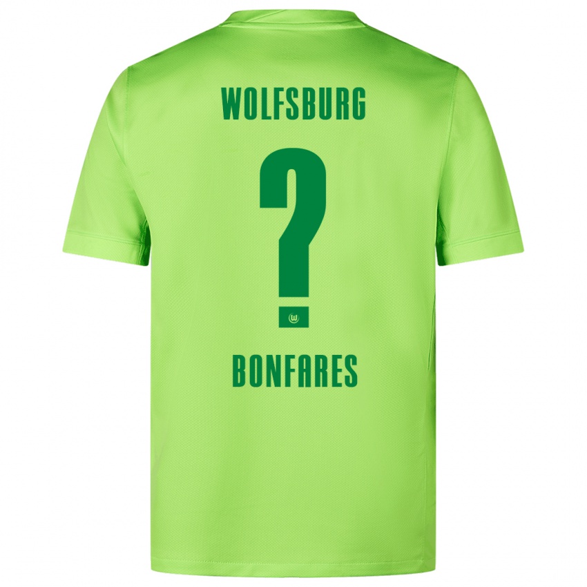 Kinder Marouan Bonfares #0 Fluoreszierendes Grün Heimtrikot Trikot 2024/25 T-Shirt Belgien