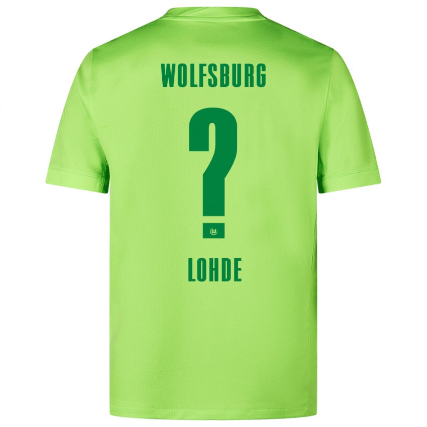 Kinder Sven Lohde #0 Fluoreszierendes Grün Heimtrikot Trikot 2024/25 T-Shirt Belgien