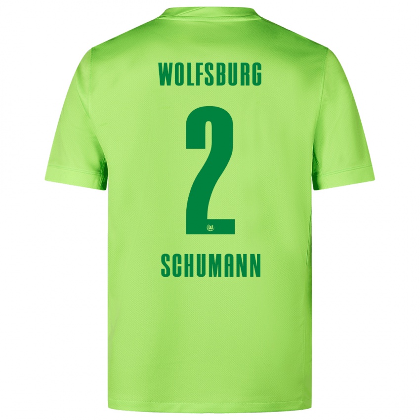 Kinder Anton Schumann #2 Fluoreszierendes Grün Heimtrikot Trikot 2024/25 T-Shirt Belgien