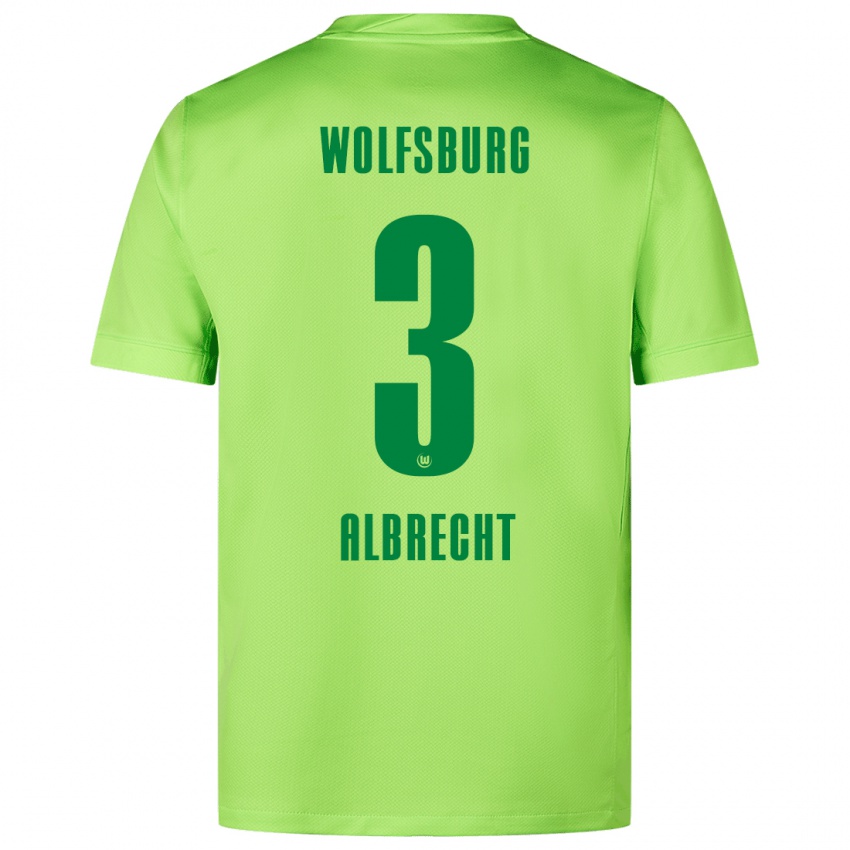 Kinder Ben Albrecht #3 Fluoreszierendes Grün Heimtrikot Trikot 2024/25 T-Shirt Belgien