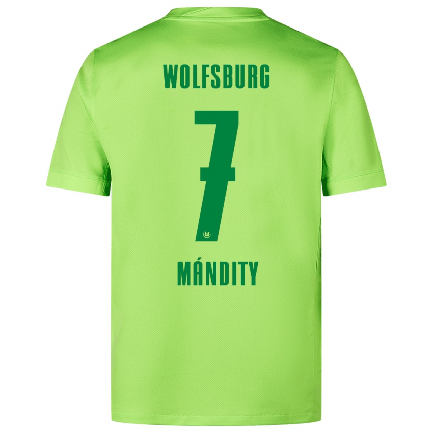 Kinder Márkó Mándity #7 Fluoreszierendes Grün Heimtrikot Trikot 2024/25 T-Shirt Belgien