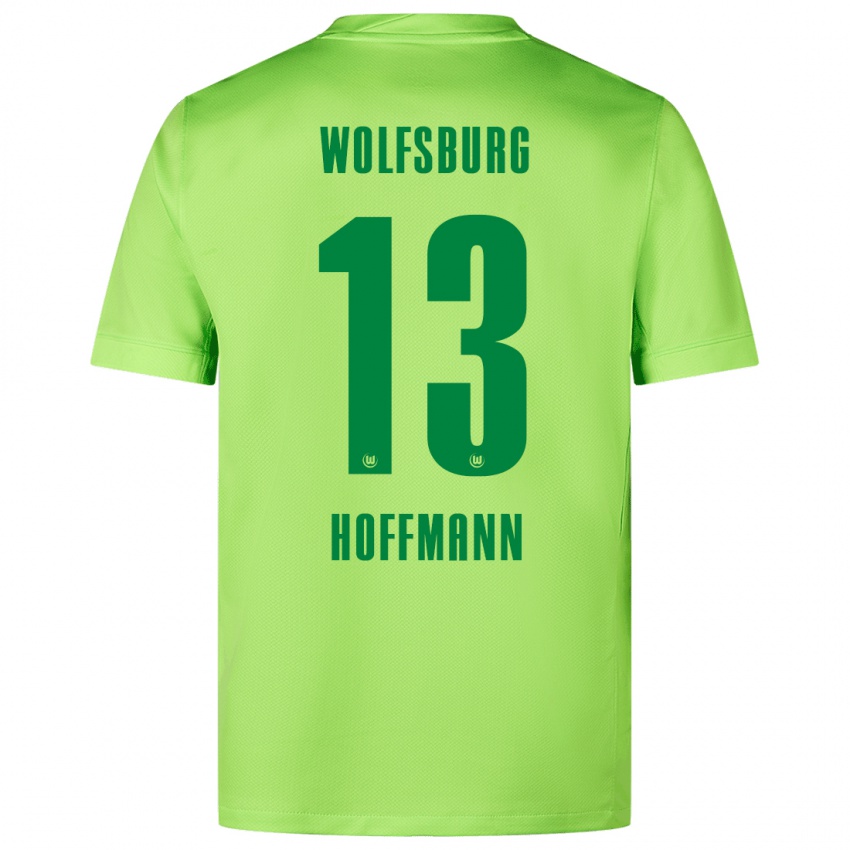 Kinder Nils Hoffmann #13 Fluoreszierendes Grün Heimtrikot Trikot 2024/25 T-Shirt Belgien