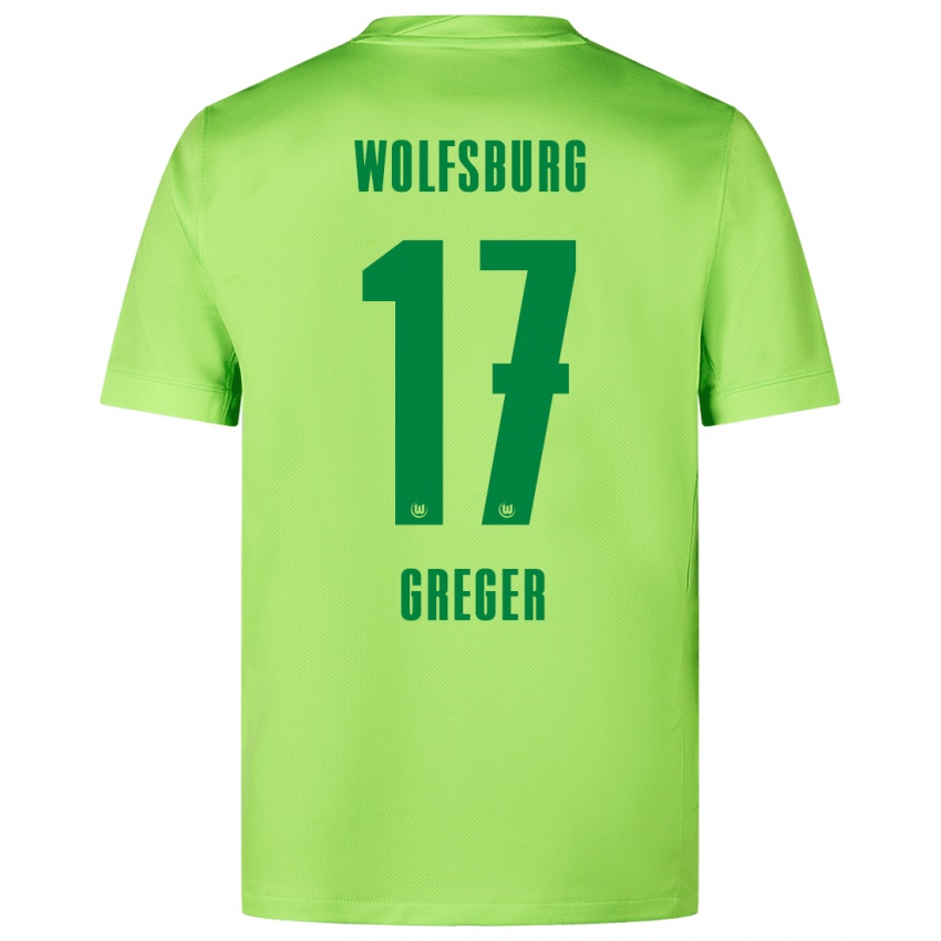 Kinder Max Greger #17 Fluoreszierendes Grün Heimtrikot Trikot 2024/25 T-Shirt Belgien