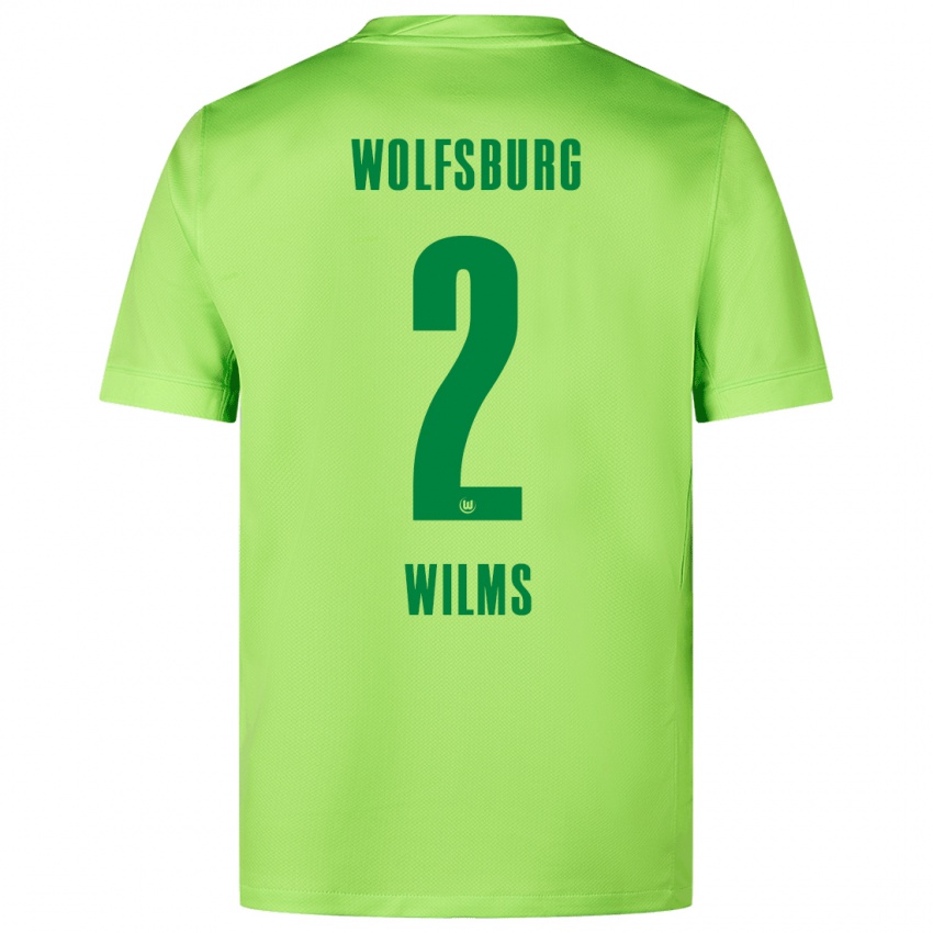 Kinder Lynn Wilms #2 Fluoreszierendes Grün Heimtrikot Trikot 2024/25 T-Shirt Belgien