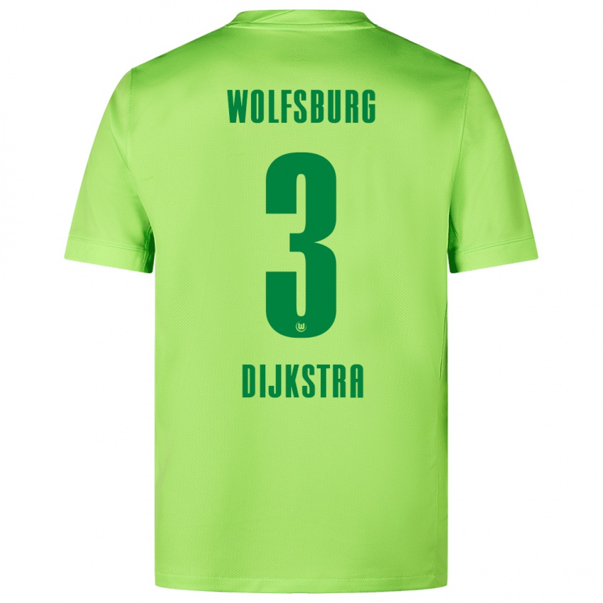 Kinder Caitlin Dijkstra #3 Fluoreszierendes Grün Heimtrikot Trikot 2024/25 T-Shirt Belgien