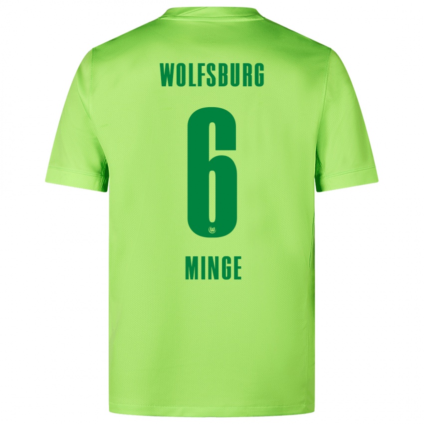 Kinder Janina Minge #6 Fluoreszierendes Grün Heimtrikot Trikot 2024/25 T-Shirt Belgien