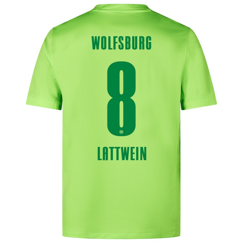 Kinder Lena Lattwein #8 Fluoreszierendes Grün Heimtrikot Trikot 2024/25 T-Shirt Belgien