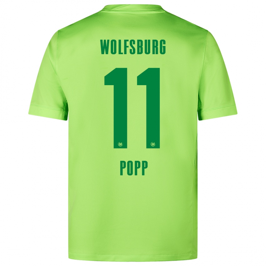 Kinder Alexandra Popp #11 Fluoreszierendes Grün Heimtrikot Trikot 2024/25 T-Shirt Belgien