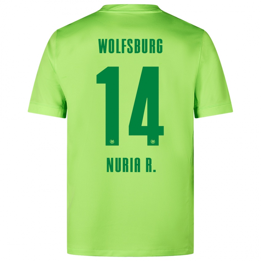 Kinderen Nuria Rabano #14 Fluorescerend Groen Thuisshirt Thuistenue 2024/25 T-Shirt België