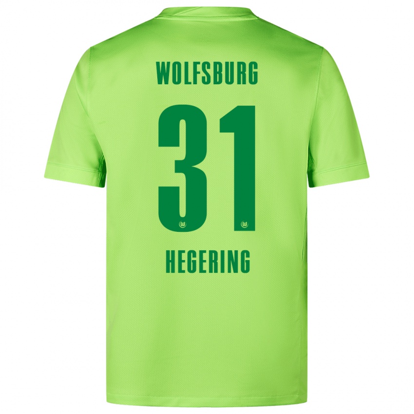 Kinder Marina Hegering #31 Fluoreszierendes Grün Heimtrikot Trikot 2024/25 T-Shirt Belgien