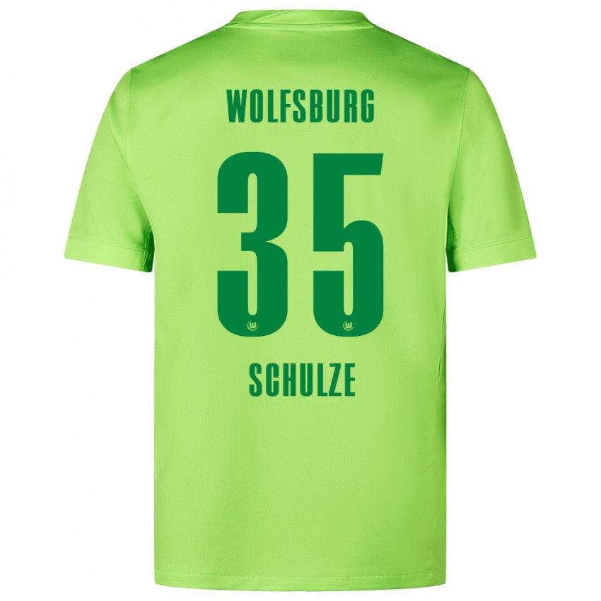 Kinder Philipp Schulze #35 Fluoreszierendes Grün Heimtrikot Trikot 2024/25 T-Shirt Belgien