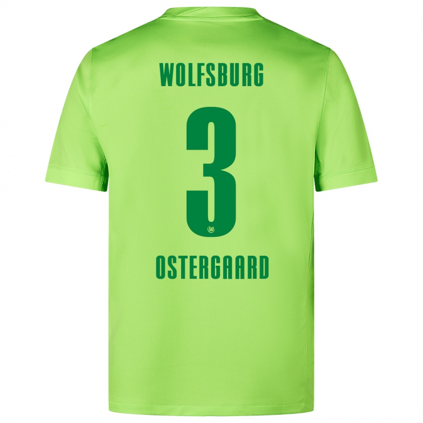 Kinder Christian Östergaard #3 Fluoreszierendes Grün Heimtrikot Trikot 2024/25 T-Shirt Belgien