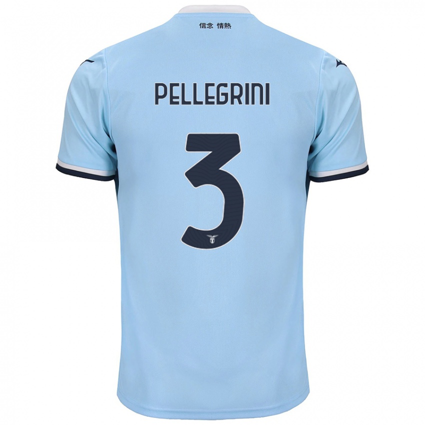 Kinderen Luca Pellegrini #3 Blauw Thuisshirt Thuistenue 2024/25 T-Shirt België