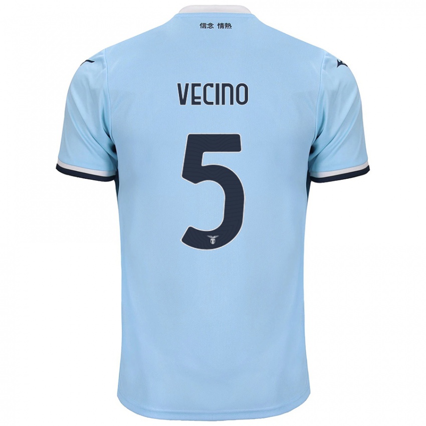 Kinder Matías Vecino #5 Blau Heimtrikot Trikot 2024/25 T-Shirt Belgien