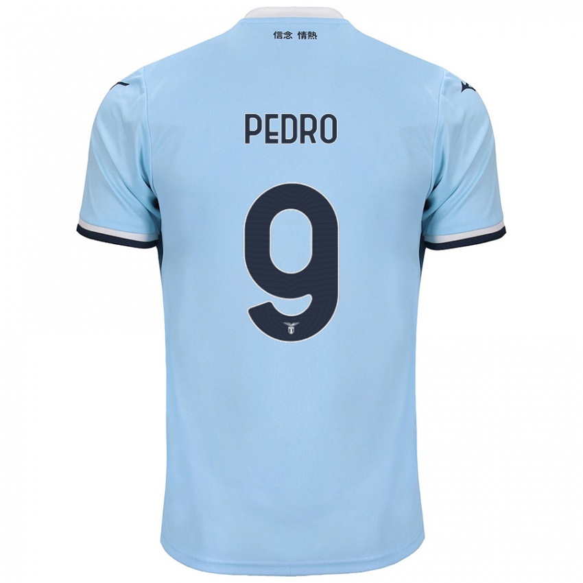 Kinderen Pedro #9 Blauw Thuisshirt Thuistenue 2024/25 T-Shirt België