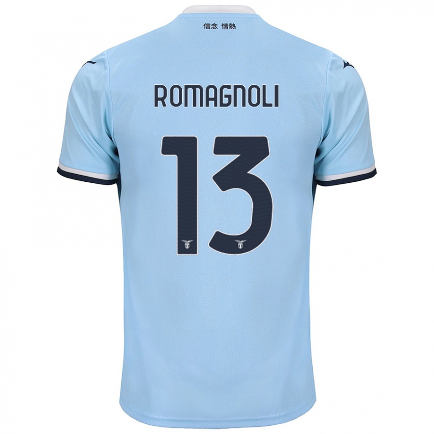 Kinderen Alessio Romagnoli #13 Blauw Thuisshirt Thuistenue 2024/25 T-Shirt België