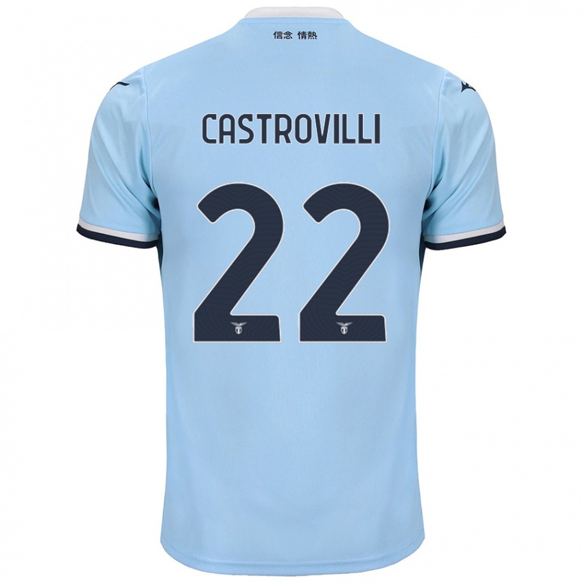 Kinder Gaetano Castrovilli #22 Blau Heimtrikot Trikot 2024/25 T-Shirt Belgien